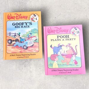 2 Walt Disney Fun To Read Library Hardcover Books VTG 1986 Number 4 & 18 Goofy